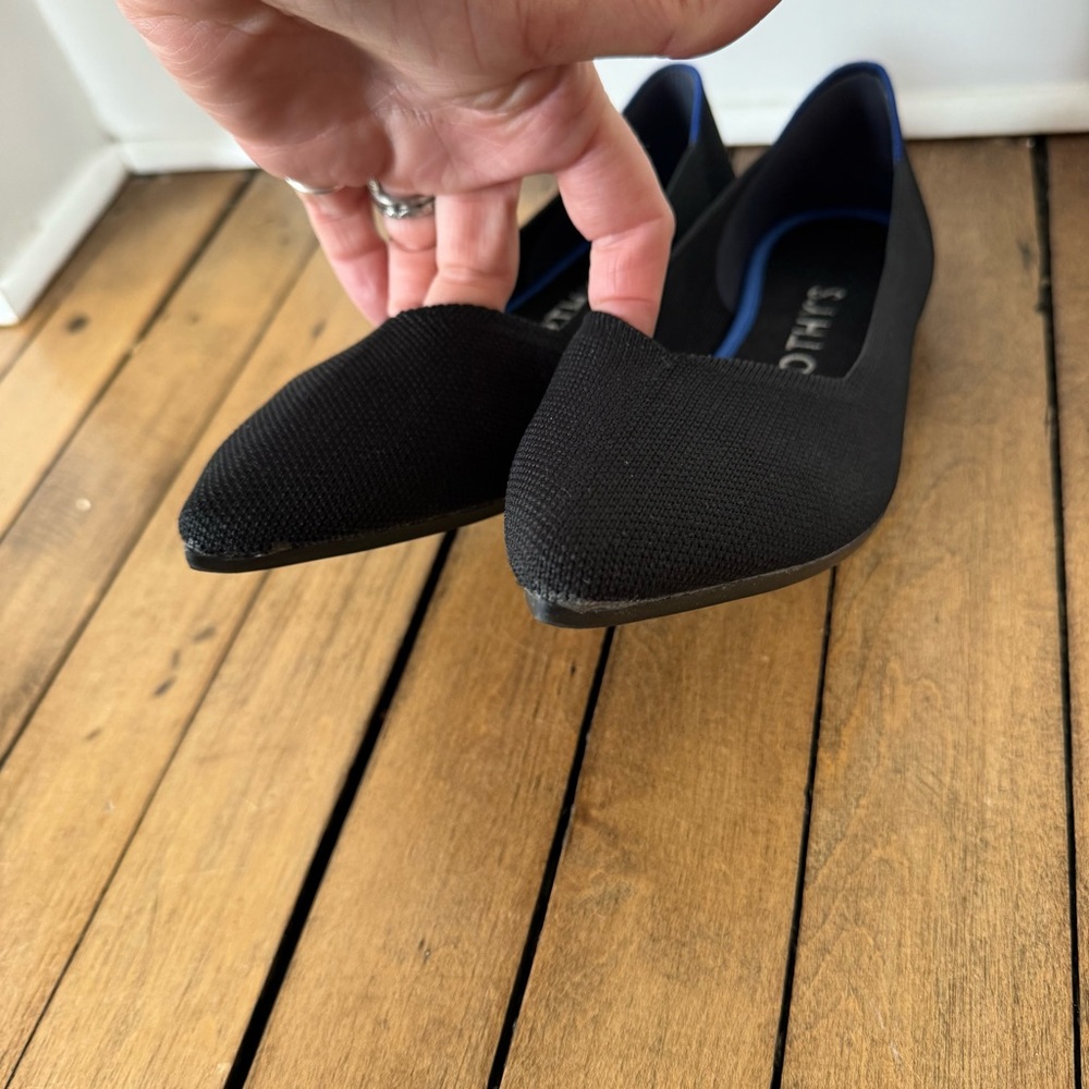 Rothy’s The Point Black Pointed Ballet Flat 7 - Picture 7 of 12